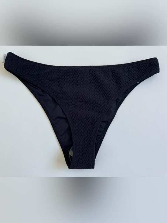Mikuta Other - Mikuta - Black Textured High-Cut Bikini Bottom